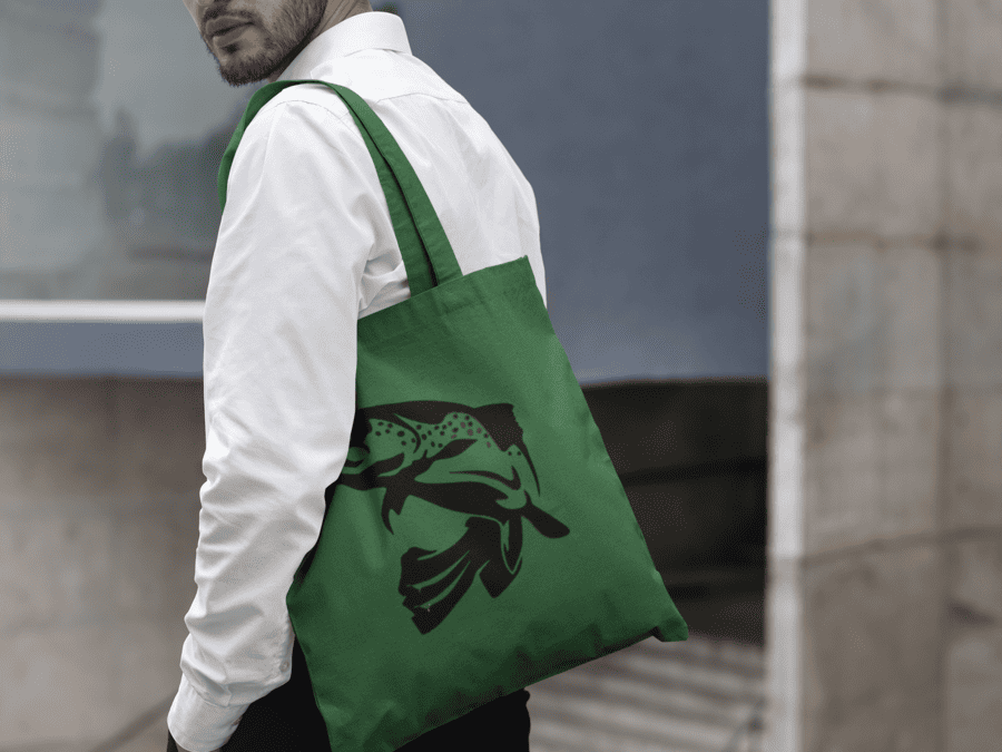 z bavlny plátená taška - Pstruh mk